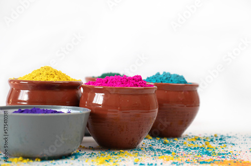 colorful Happy Holi Advertisement Promotional backgroundd for Festival of Colors celebration photo