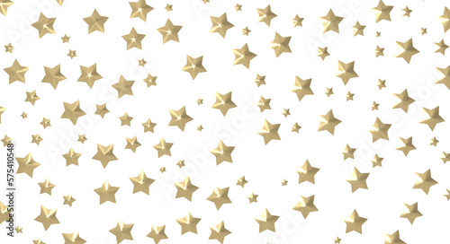 XMAS Stars - Holiday golden decoration, glitter frame isolated - © vegefox.com