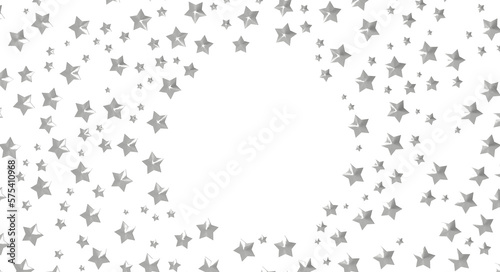 XMAS Banner with golden decoration. Festive border with falling glitter dust and stars.