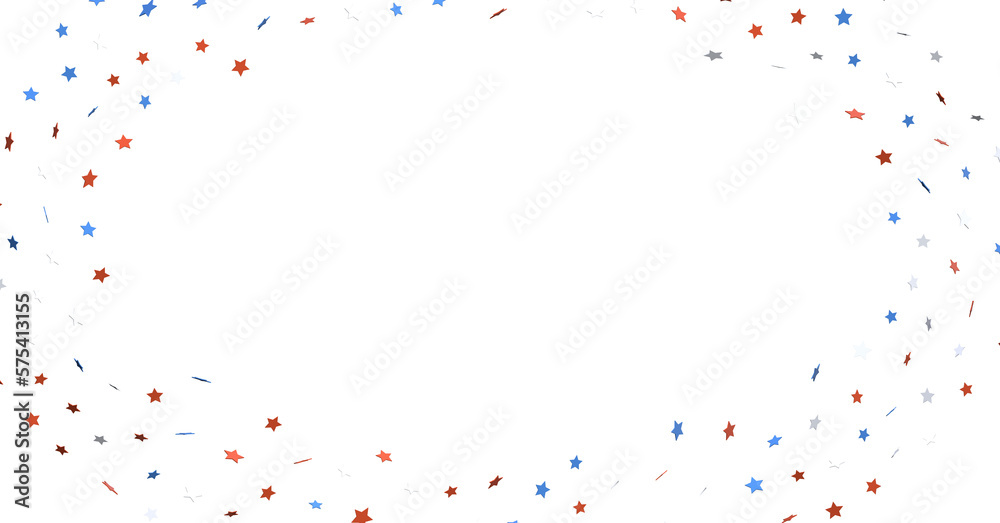 Fototapeta premium stars confetti on american independence day