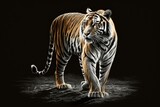 The Amur tiger is the common name for the Siberian tiger, Panthera tigris altaica. Generative AI