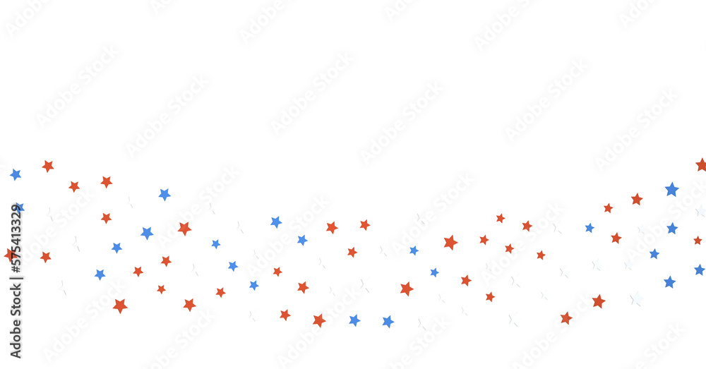 White banner with colorful stars. White banner with colorful stars.
