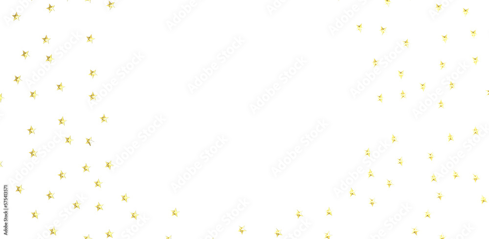 Banner with golden decoration. Festive border with falling glitter dust and stars. Banner with golden decoration. Festive border with falling glitter dust and stars.