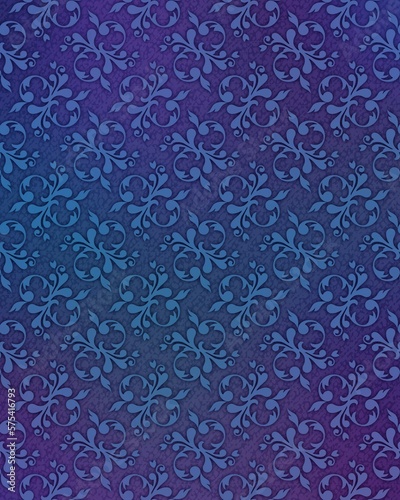 Purple blue filigree background ornate vintage gradient