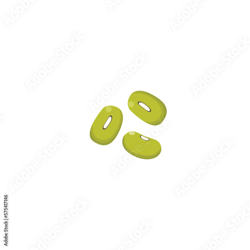 Mung bean. The mung bean Vigna radiata, alternatively known as the green gram, maash, monggo, or munggo. Vector illustration isolated on white background. For template label, packing, web, menu, logo