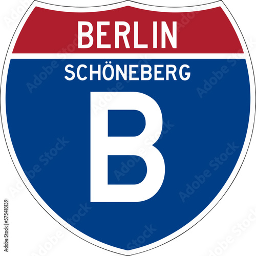 Berlin Schöneberg Regenbogenkiez vector city license plate road sign highway photo