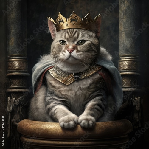King cat on the throne