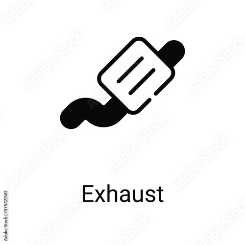 Exhaust icons design stock illustration.