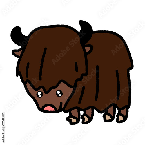 bison buffalo, character design, cute cartoon isolated , graphic design for presentation, marketing, art, illustration, t-shirt design, cartoon, comic, advertising, online media