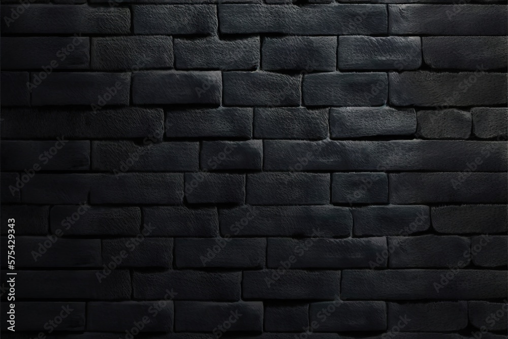 A black brick wall with a textured pattern.