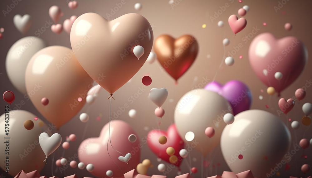 Multi-colored balloons, generative ai