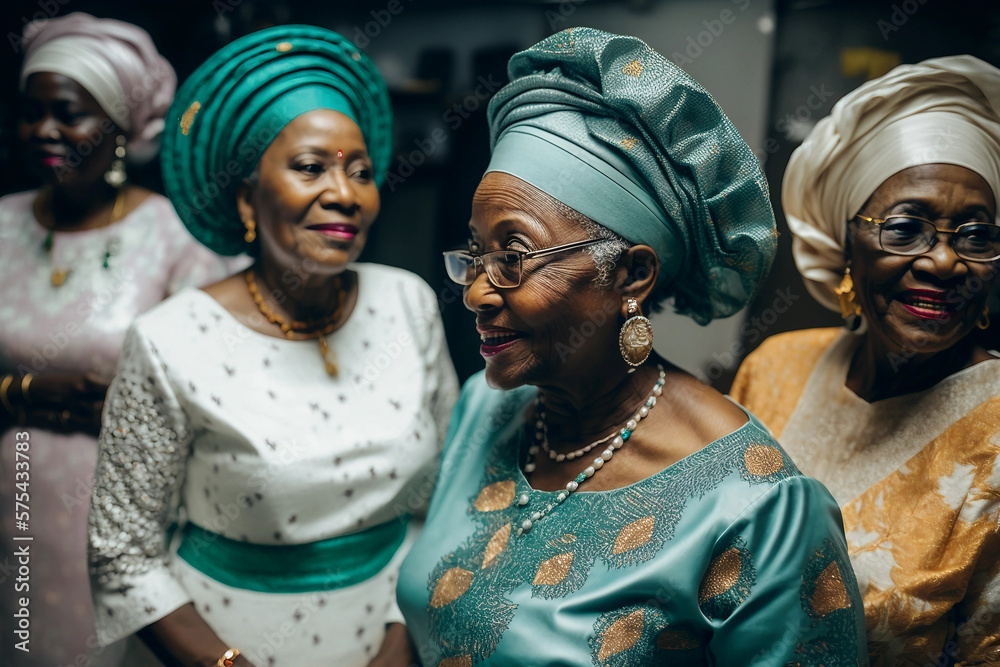 Generative AI. four Nigerian women talking