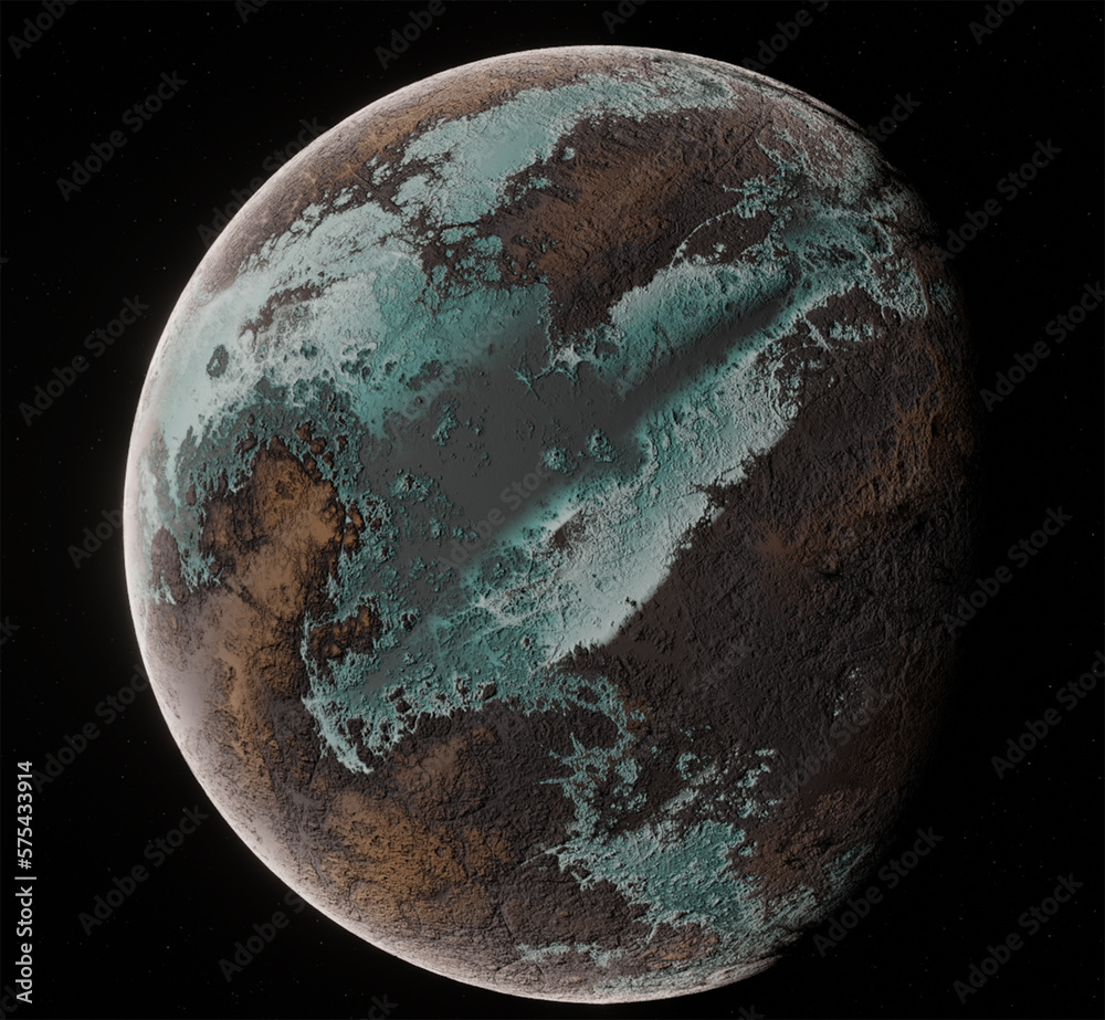 Naklejka premium Planet, space, 3d illustration, 3d rendering 