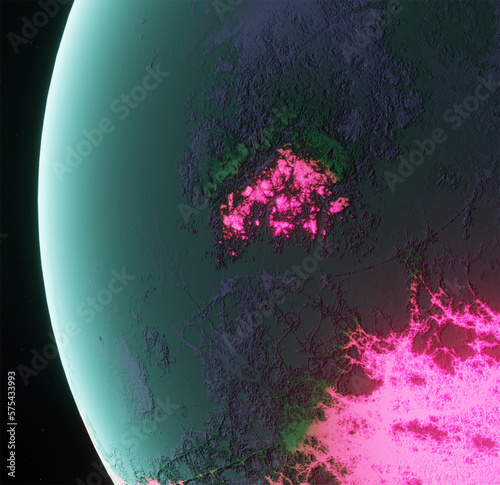 Planet, space, 3d illustration, 3d rendering	