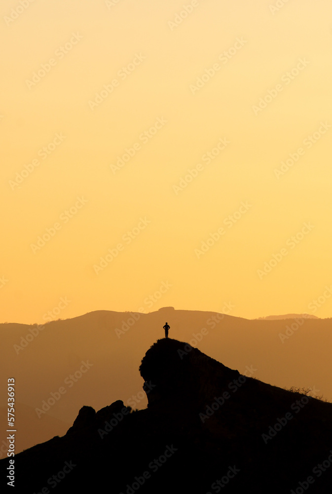 Fototapeta premium silhouette of a person