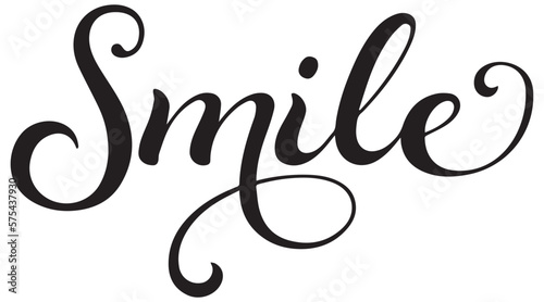 Smile illustration of a black and white background