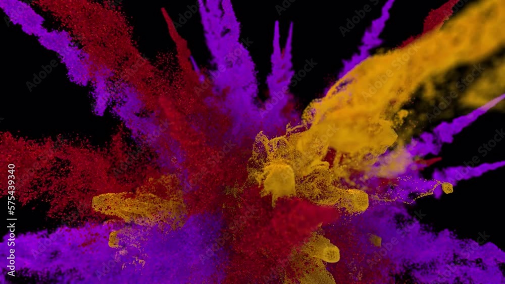 Colorful Dust Particles Explosion Colorful Dust Particles Explosion