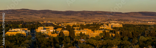 Summer Drone View of the University of Wyoming Campus in Laramie, Wyoming