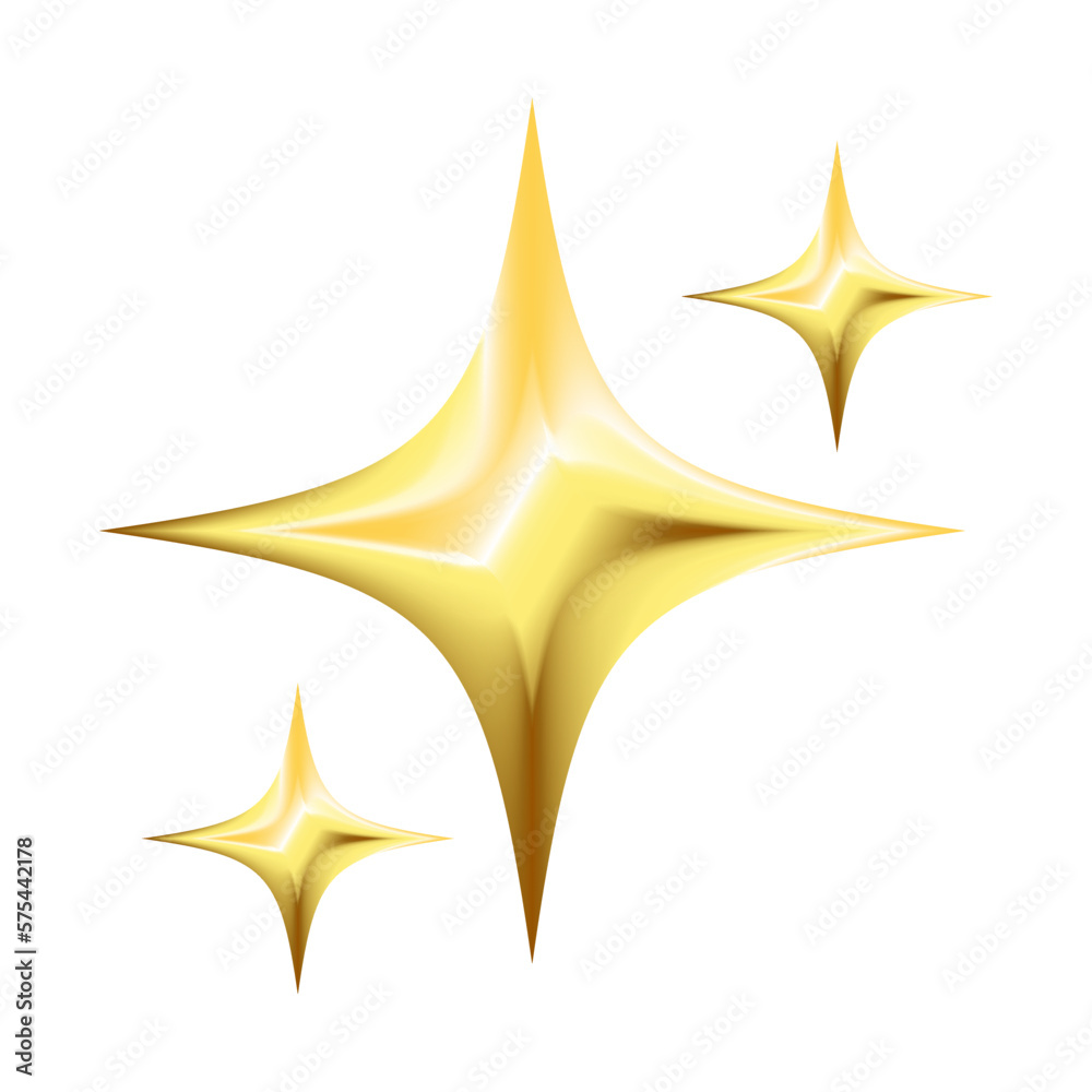 golden star icon on transparent white background png ai editable emoji