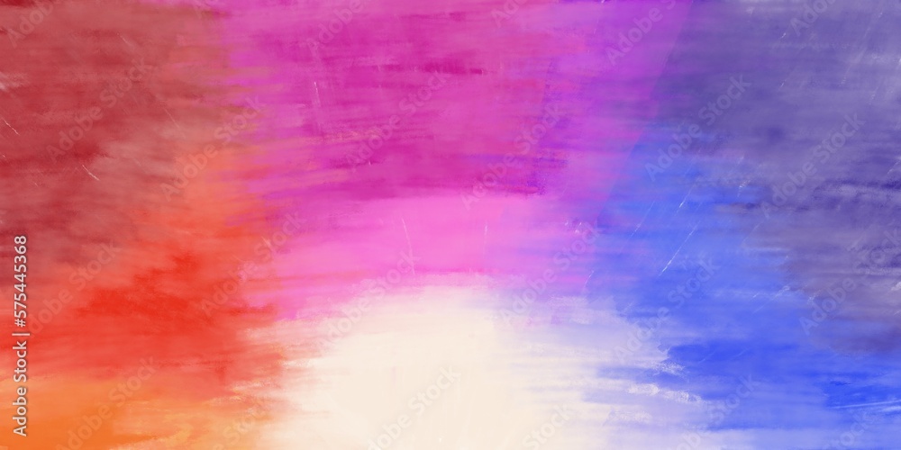 artistic minimalistic illustration-abstraction in the style of colored paints in bright colors, rainbow. Can be used as background