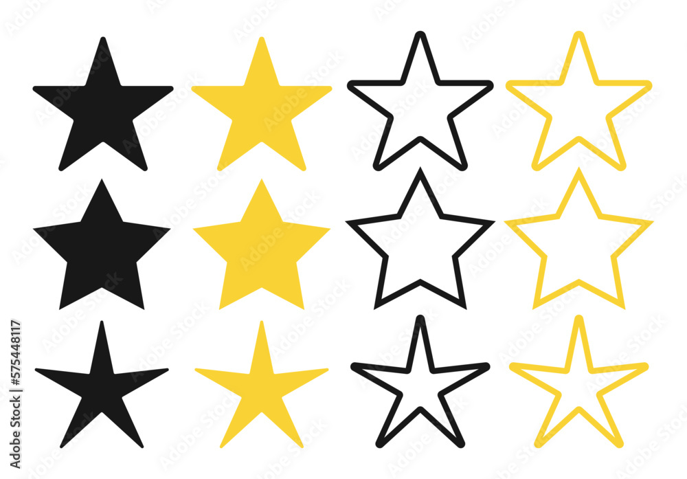 Fototapeta premium Stars quality rating icon. Vector