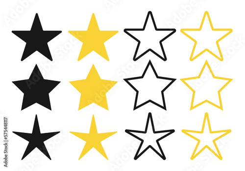 Stars quality rating icon. Vector