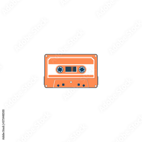 Vector illustration of a cassette tape in various colors