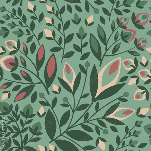 seamless pattern with fantasy flowers