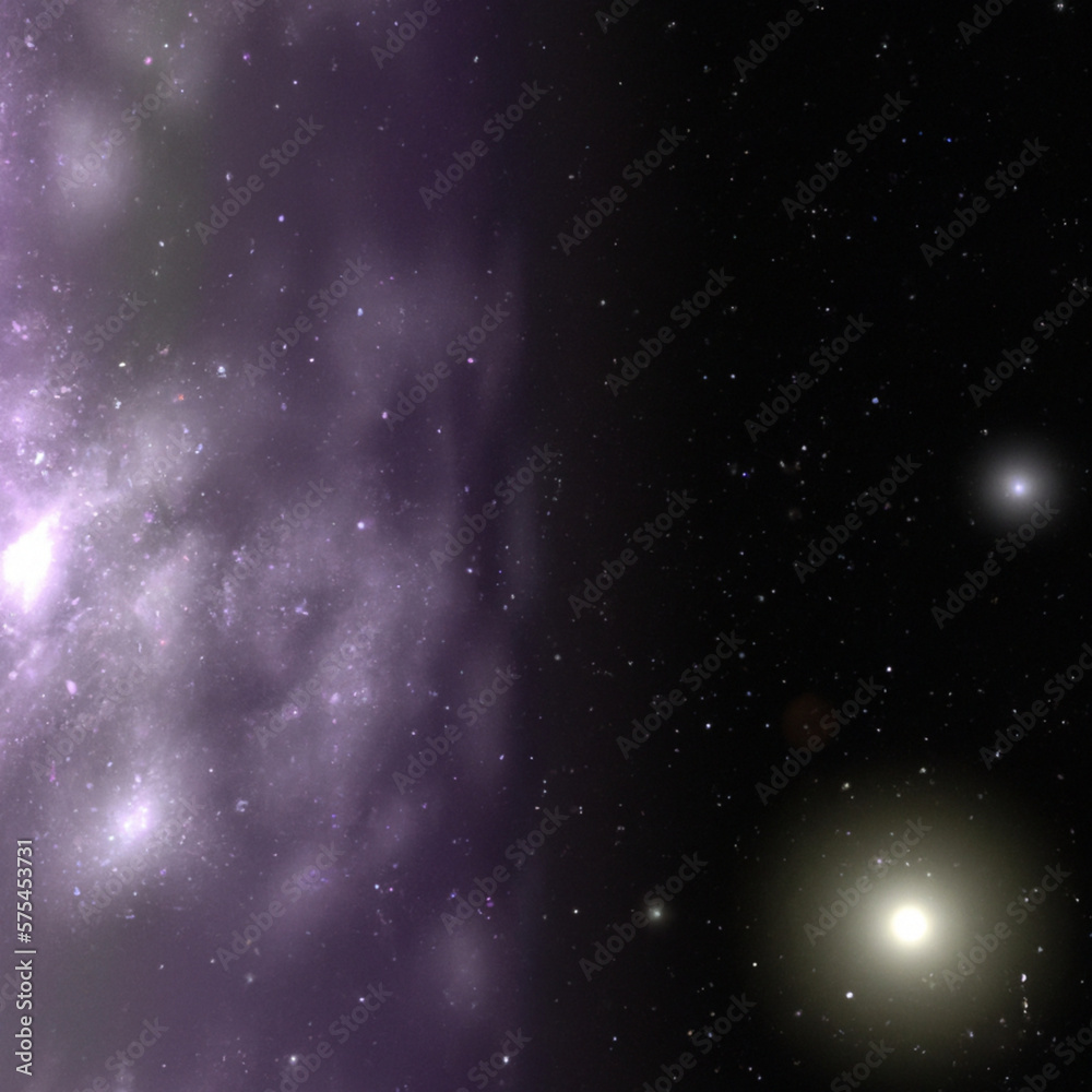 Outer space, Universe. Gravitational astronomical star clusters, dust, dark matter.