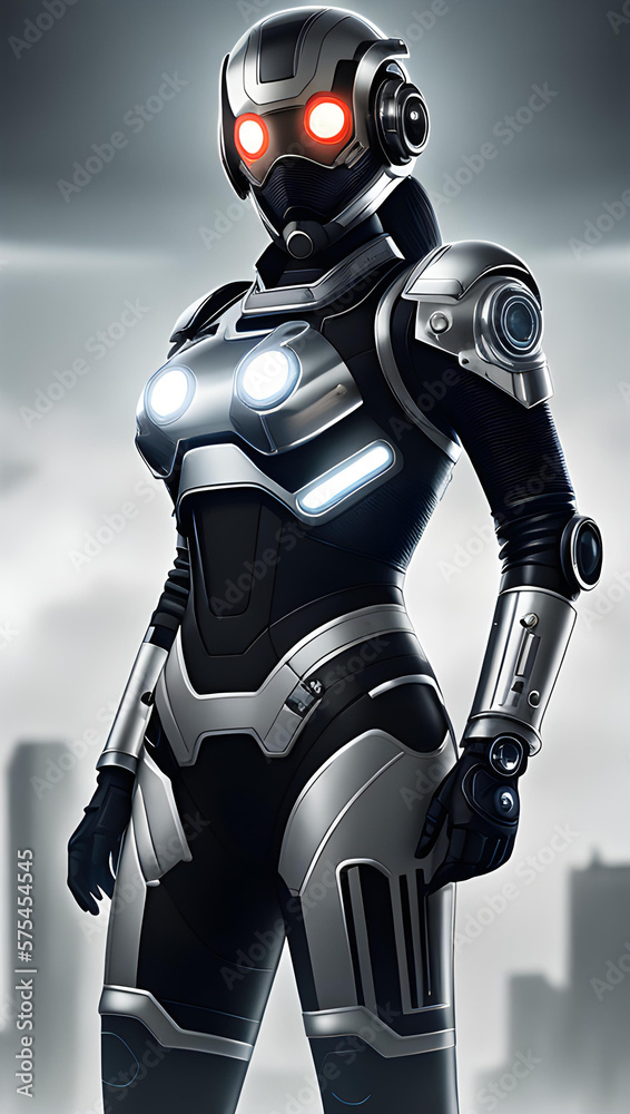 futuristic cyborg soldier - generative AI