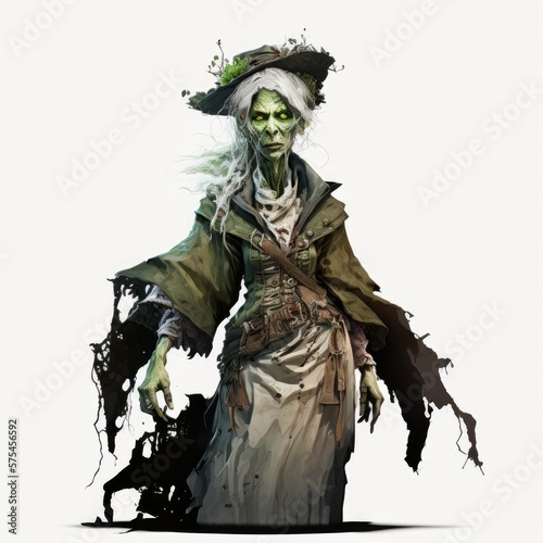 Stunning Female Fantasy Character - Wizard, Sorceress, or Zombie Banshee, generative ai