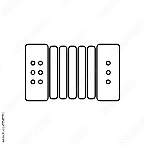 Accordion icon on white.