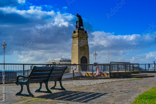 UK, Brighton, 25/02/2023: Boer War Memorial facing the sea at Brighton, Regency square