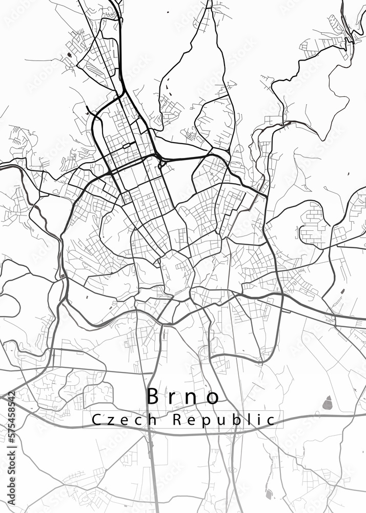 Brno Czech Republic City Map