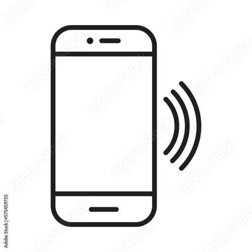 smartphone line icon black, mobile phone icon outline vector, touch screen phone line, Trendy Smartphone Icon vector eps 10