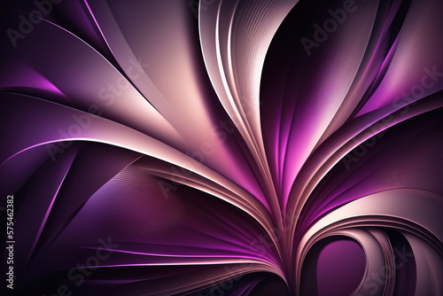 Abstract background with purple shapes. Ai generative illusration