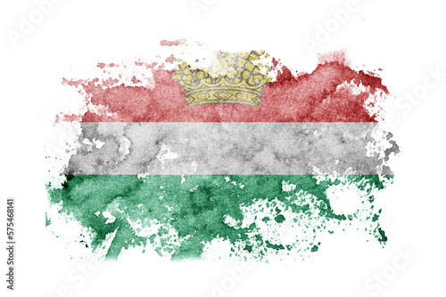 Russia, Russian, Kaluga Oblast flag background painted on white paper with watercolor. photo