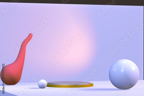 stage product display for advertising