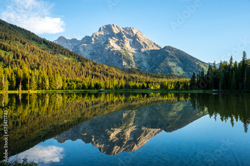 Mt Moran Mirrored In String Lake