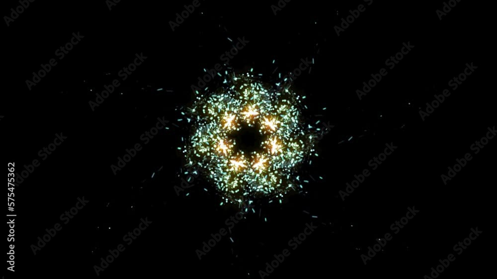 Dust Waves. Particle gold dust flickering on black background. Gold ...