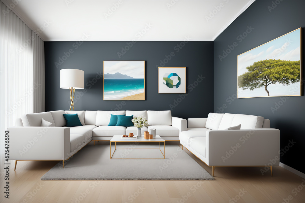 Relax and Unwind in This Comfortable Living Room with Modern Furniture Relax and Unwind in This Comfortable Living Room with Modern Furniture