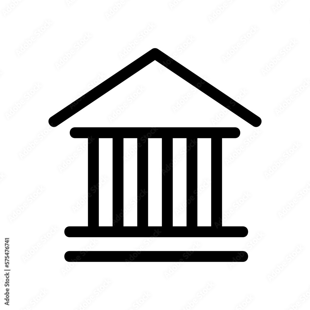 bank icon or logo isolated sign symbol vector illustration - high quality black style vector icons
