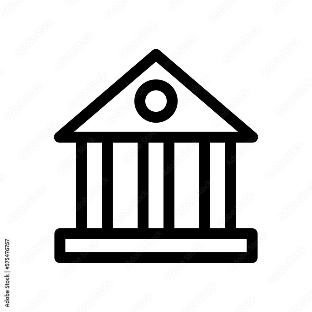 bank icon or logo isolated sign symbol vector illustration - high quality black style vector icons