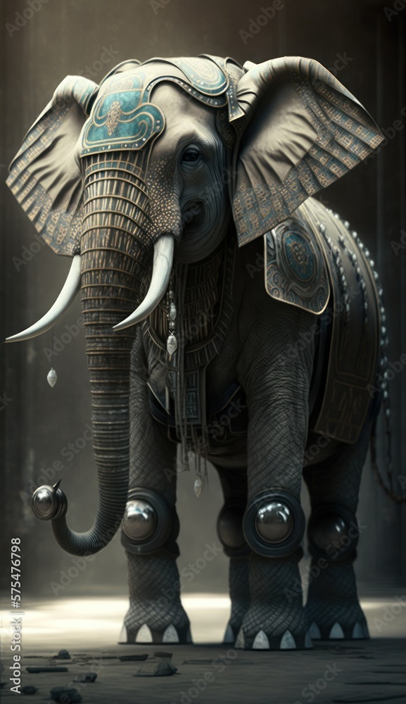 Stylish Futuristic Animal Elephant Combat Armor: A Cute and Cool Designer Exosuit with Energy Shield and Nanotech Enhancements for High-Tech Battle in Wildlife and Sci-Fi Settings (generative AI) Stylish Futuristic Animal Elephant Combat Armor: A Cute and Cool Designer Exosuit with Energy Shield and Nanotech Enhancements for High-Tech Battle in Wildlife and Sci-Fi Settings (generative AI)