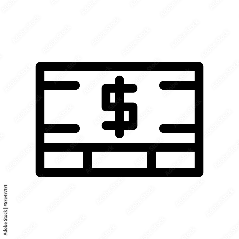 Obraz premium cash icon or logo isolated sign symbol vector illustration - high quality black style vector icons