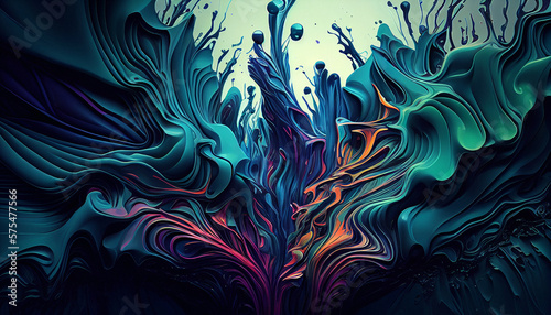 Abstract Swirling Layers of Wet Paint - Generative Ai © Ai Inspire