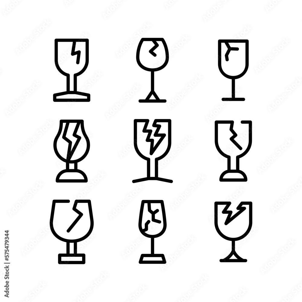 fragile icon or logo isolated sign symbol vector illustration - high quality black style vector icons fragile icon or logo isolated sign symbol vector illustration - high quality black style vector icons