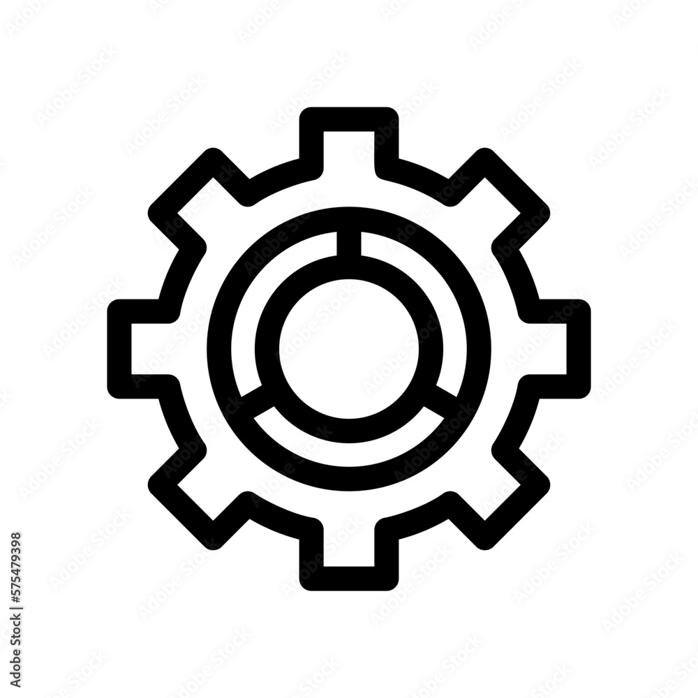 gear icon or logo isolated sign symbol vector illustration - high quality black style vector icons