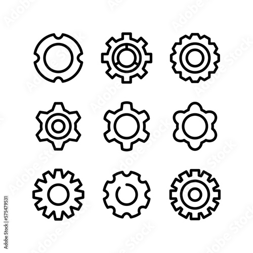 gear icon or logo isolated sign symbol vector illustration - high quality black style vector icons