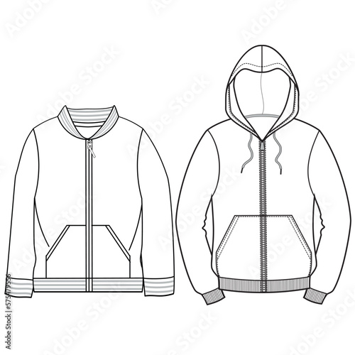 Men women man female male unisex sport wear apparel clothes pants joggers hoodie zipper long sleve hood design template fashion pocket casual clothing photo